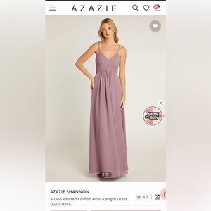Azazie Shannon Dress in Dusty Rose